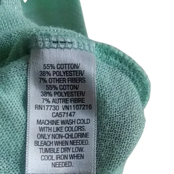 Mossimo Supply High/Low Metallic Striped Top Junior's Size M - Picture 10 of 11